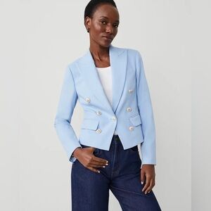Like New Ann Taylor Petite One-Button Blazer in Larimar Blue - Size 2P